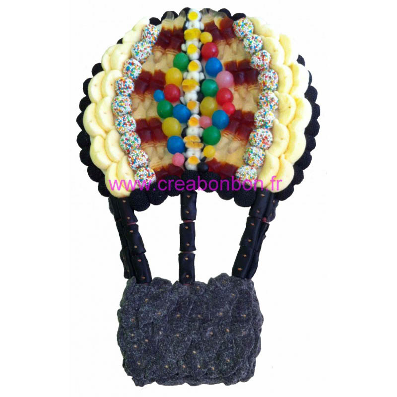 Gâteau de bonbons montgolfière