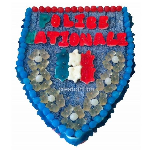 Gâteau de bonbons Police Nationale