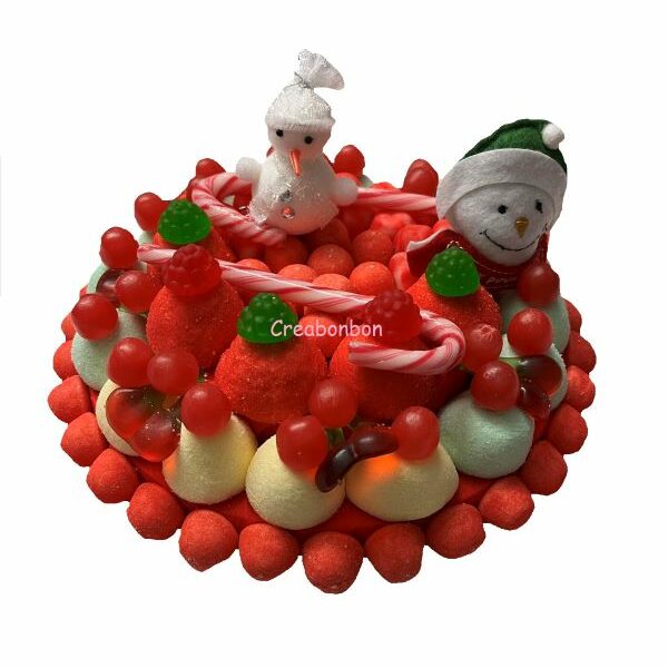 Gâteau de bonbons rond Noël