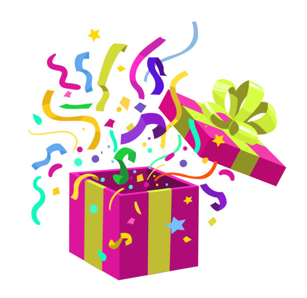Open gift box. Surprise inside. Vector Open gift box. Surprise inside. Vector
